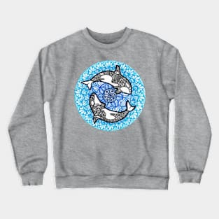 Mandala Killer Whale Crewneck Sweatshirt